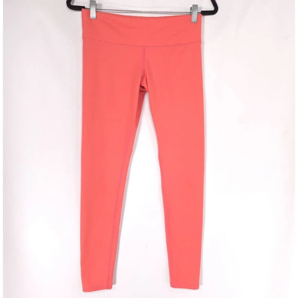 ALO YOGA Women's Leggings MEDIUM Neon Coral Activewear Yoga
